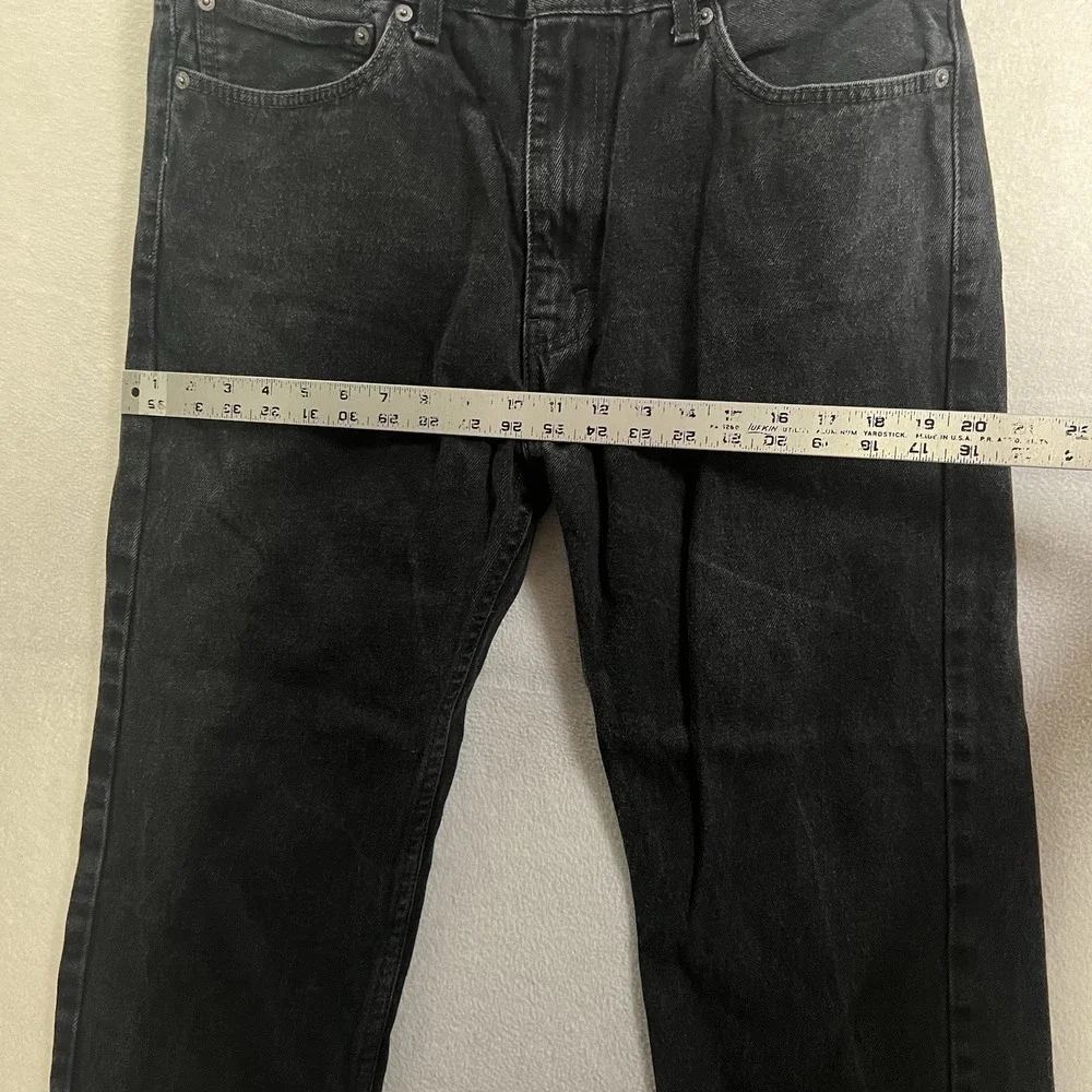 Levi's 505 Regular Fit Jeans Men's Size 36x30 Black Straight Leg Denim Pants